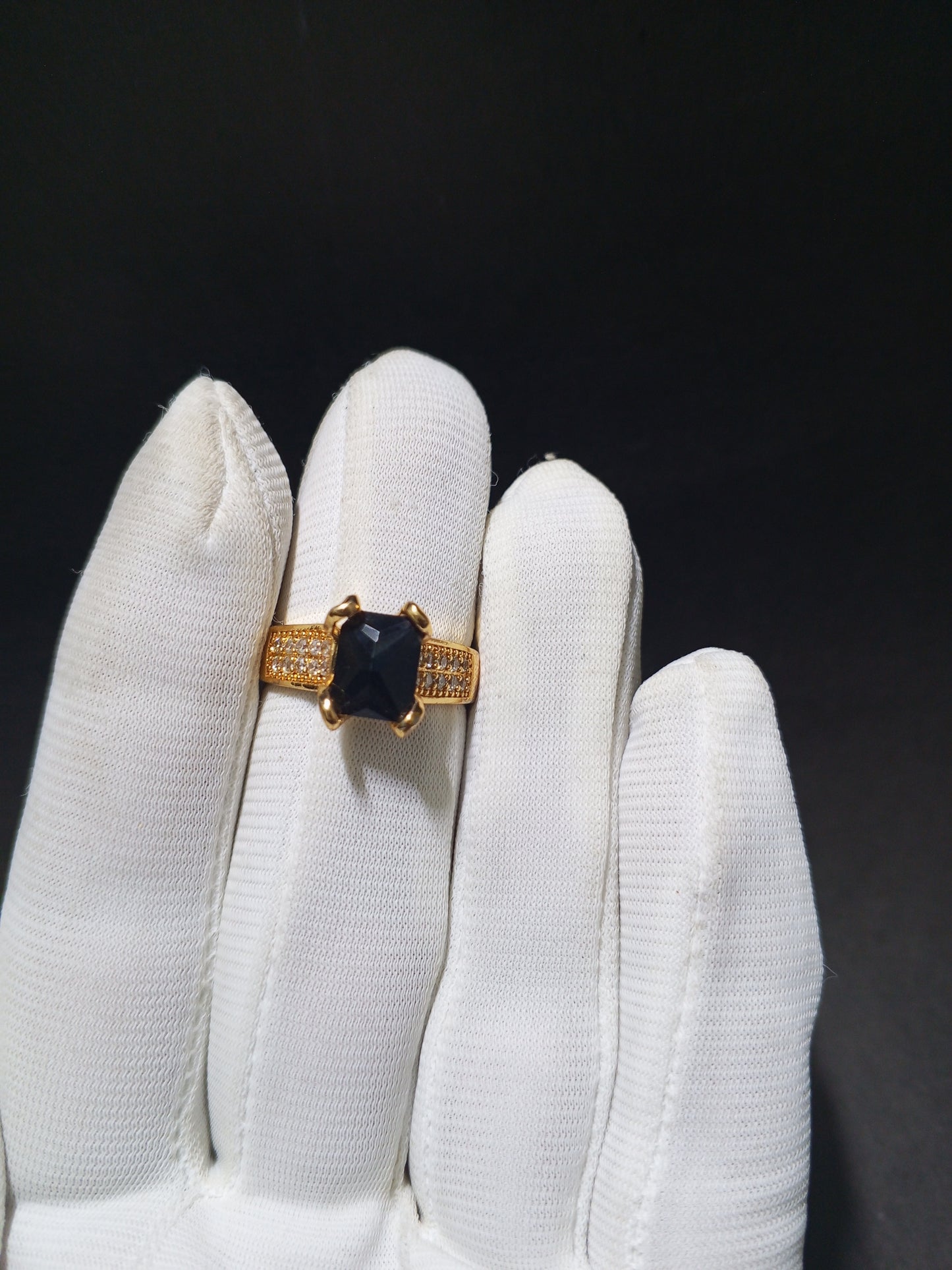 Aqua Luxe Gold Statement Ring