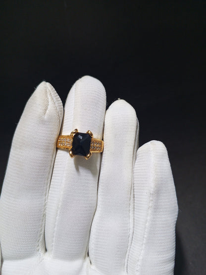 Aqua Luxe Gold Statement Ring