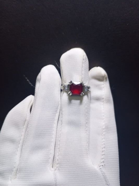 Adjustable Ruby Statement Ring – Gold & Silver