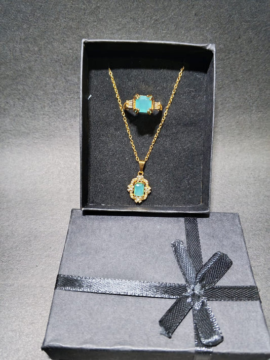 Emerald Luxe Statement Necklace Set