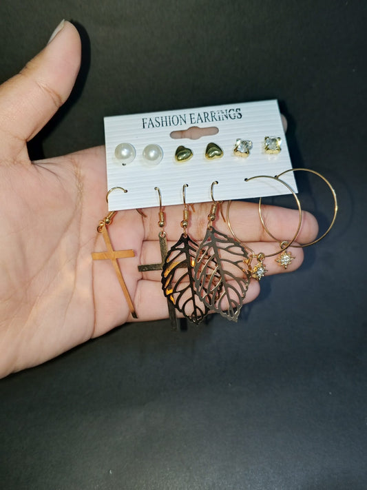 Golden Boho Charm - 6 pair Earring Set ✨