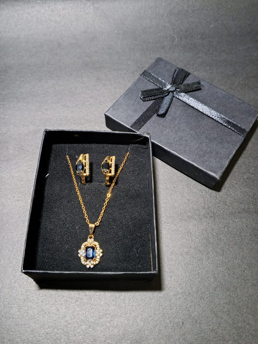 Royal Sapphire Elegance Necklace Set