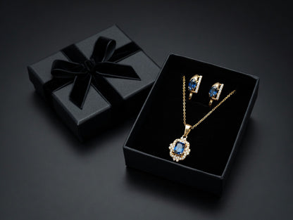 Royal Sapphire Elegance Necklace Set